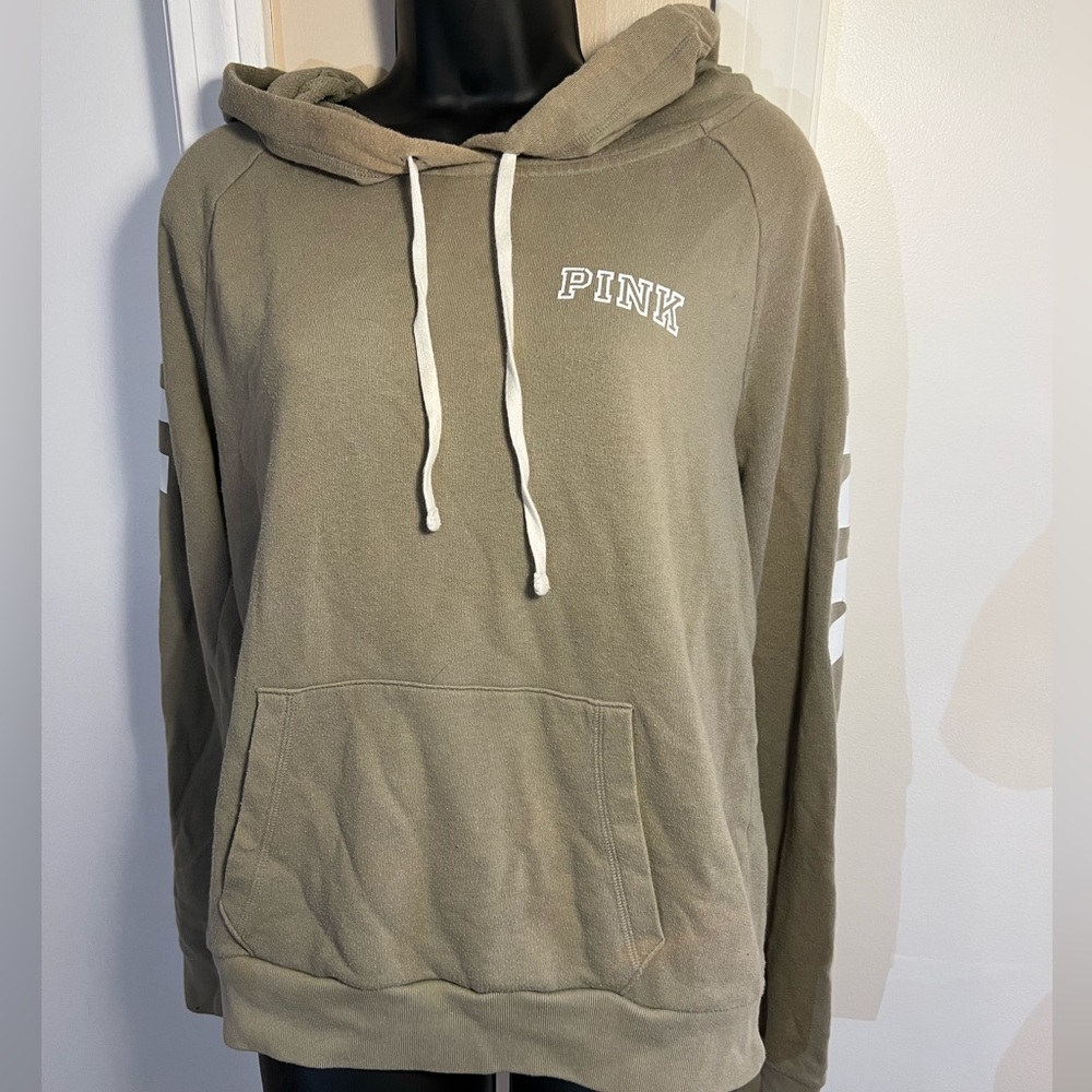VS PINK Green Hoodie Size Large